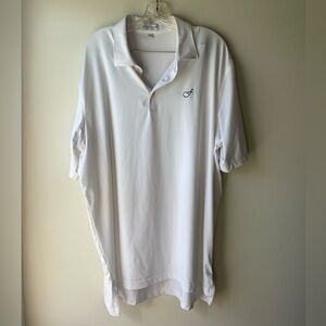 Peter Millar Summer Comfort White Men’s Polo XL Golf Shirt Athletic Top